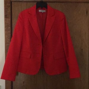 Bright red blazer